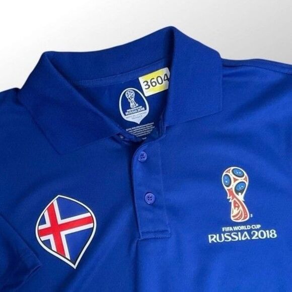 NWOT FIFA World Cup Russia 2018 Official Licensed Product Polo Shirt Men Size M - Picture 1 of 12